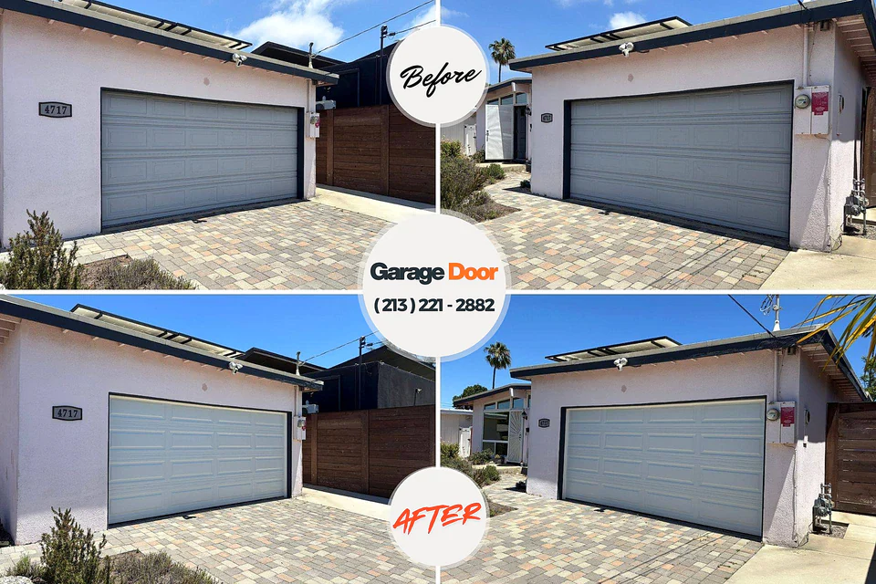 Before and after: garage door repair Lovelock, NV